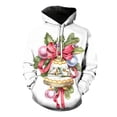 thumbnail image 1 of Pull de Noël Décontracté pour Hommes, Sweat à Capuche Imprimé Numérique, 1 of 2