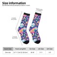 thumbnail image 2 of Daiia mushroom Skull rainbow color Print Crew Socks – Soft Breathable Long Socks for Men & Women, Moisture-Wicking & Comfortable Daily Wear Socks, One-Size Fits Most (US 5-11), 2 of 6