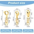 thumbnail image 2 of 24pcs 3 Style Lobster Clasp Alloy Spring Ring Clasp Charm Hook Lobster Clamp Connector Bracelet Extension Clasps for Handmade Necklace Bracelet Jewelry Making Gold Silver 6/10x6/12x7mm DIY, 2 of 5