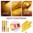 thumbnail image 3 of Matte Lip Stain, 2.5ml Lightweight Gold Liquid Lipstick 3pcs Holographic Metallic Waterproof  for Makeup, 3 of 7