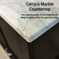 thumbnail image 4 of 60 in. Wide Espresso Vanity / Marble Top & Open Shelf / Bathroom Design, 4 of 5