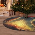 thumbnail image 5 of KLL 36" Christmas Tree Skirt Firefly Forest Fox Xmas Tree Skirts Mat for New Year Xmas Holiday Party Indoor Outdoor Home Decoration, 5 of 5