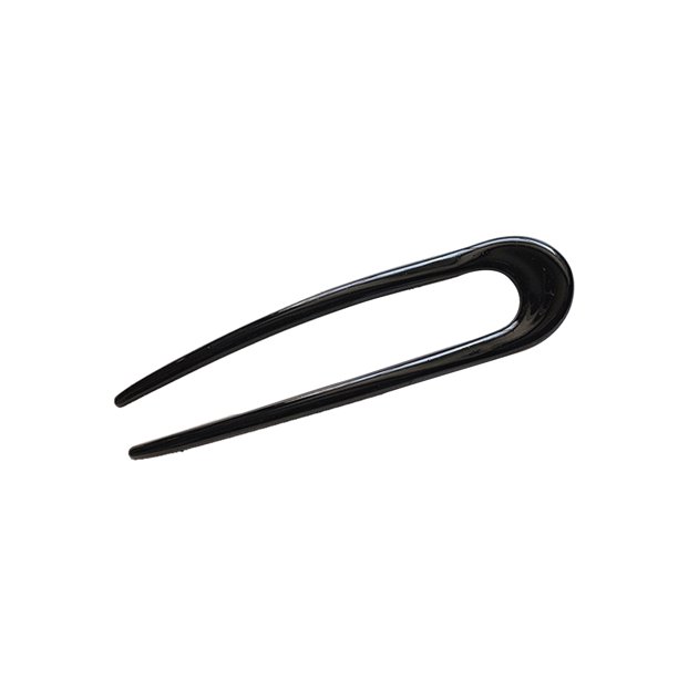 Qarigey Palillos para el cabello en forma de U, moda para chicas, elegante horquilla hecha a mano para mujeres, soporte ligero, accesorios para la cabeza Accesorio para el cabello Negro Qarigey AP011005-01B