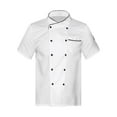 thumbnail image 2 of Hansber Short/Long Sleeve Chef Coat for Men Women Double-Breasted Chef Jacket Cook Shirt Workwear White Short Sleeve L, 2 of 5