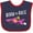 Navy and Red, variant on Inktastic Born to Race- Pink Race Car Boys or Girls Baby Bib