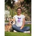 thumbnail image 2 of Chihuahua Cool Galaxy Graphic Silhouette Women White T-Shirt, Female Medium, 2 of 4