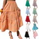 thumbnail image 5 of Sunloudy - Falda de verano para mujer, estilo bohemio, con cintura elástica, plisada, en capas, con bolsillos Sunloudy S M L XL, 5 of 5