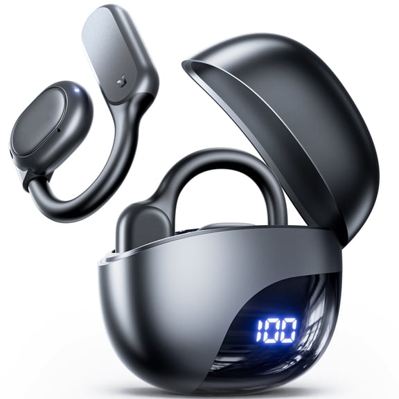 VEATOOL Wireless Earbuds Open Ear Headphone Sport, Bluetooth 5.3 Earbud, 80Hrs Earphone with Earhook, Noise Cancelling Mic,Light Weight Comfortable Fit,Suitable for Running,Workouts