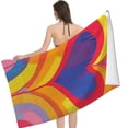 thumbnail image 2 of PHYHOO Retro Heart Printed Microfiber Sand Free Pool Towel Lightweight Oversized Quick Dry Absorbent Compact Travel Must Have for The Swimming Summer Essentials 30x60in, 2 of 8