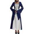 thumbnail image 5 of WILLBEST Pantalon de Robe pour Femmes avec Poches Robe Rétro Couleur Unie Manches Trompette Longue Robe Vintage Robe Gothique pour Femmes, 5 of 5