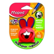 Maped Croc Croc Innovation 1 Hole Sharpener, Assorted Colors (017649), Patented Design: Rabbit teeth move up and down when you sharpen a pencil By Maped Helix USA