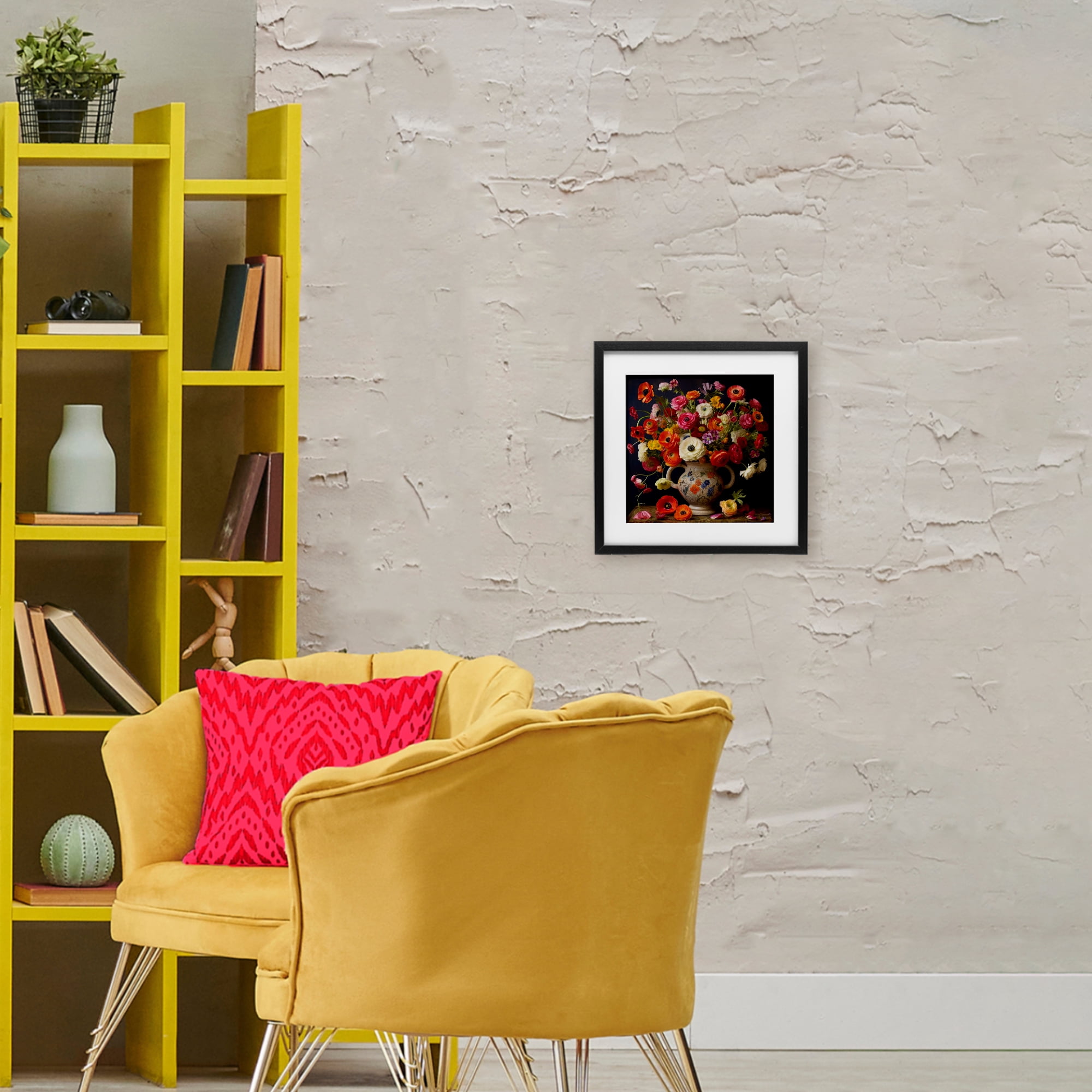 Stupell Industries Harmonious Bouquet Composition Black Framed Print Under Glass, design by Lazar Studio