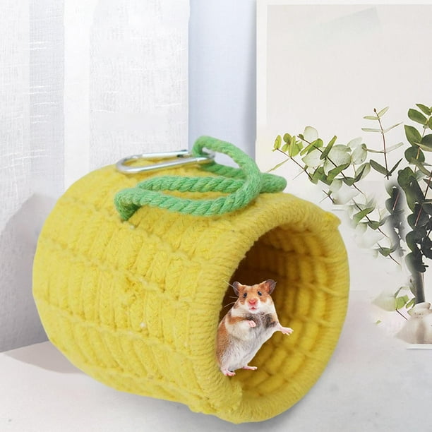 Suave invierno cálido de pájaro Colgando Cama de juguete Suministros de Hamster Cave Budgie Espesar para Lovebird Animal Per cordón amarillo Colco Cama Hamaca Loro