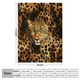 thumbnail image 4 of HENGT  3D Leopard Flannel Throw Blanket, 280 GSM Lightweight Cheetah Blanket for Couch Sofa Bed, Super Soft Cozy Warm Blankets, , Brown, 4 of 6