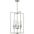 thumbnail image 3 of Progress Lighting Kellwyn 4-Light Foyer Pendant, Brushed Nickel, Clear Glass Shade, 3 of 3