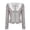 Silver, variant on Women's 2024 Fall Long Sleeve Sequins Blazer Jackets Button Business Casual Work Knit Cardigan (Silver,XXXL)