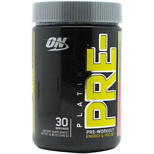 Optimum Nutrition Platinum, Pre Workout Powder, Raspberry Lemonade, 30