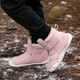 thumbnail image 5 of Ulitacool Toddler Girls Boots Girls Winter Boots Warm Faux Lined Ankle Booties For Toddler Youth Kids Relax Fit Soft Feetwear 7-8 Years Pink, 5 of 8