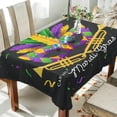 thumbnail image 4 of Coolnut Mardi Gras Rectangle Tablecloth Spill-Proof Polyester Table Cloth Table Cover for Kitchen Dining Picnic Holiday Party Decoration,60"x90", 4 of 7
