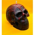 thumbnail image 6 of Unscented Black And Red Chiseled Skull Candle Medium, 6 of 6