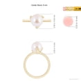 thumbnail image 5 of Angara Trillium Japanese Akoya Cultured Pearl Solitaire Ring in 14K Yellow Gold for Women | June Birthstone Jewelry for Her, 5 of 8