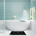 thumbnail image 4 of Dznils Black Boho Bathroom Rugs, Farmhouse Geometric Polyester Bath Mat with Tassel, 24" x 35", 4 of 13