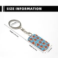 thumbnail image 4 of Goofa Cartoon Watermelon Printed Rectangular Metal Keychain Bag Charm Floral Charm for Purse Keys Metal Keyring Gift for Women Accessories, 4 of 7