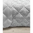 thumbnail image 3 of Geometric Down Alternative Comforter, Circle Forms Connecting with Spiraling Rounds Hexagonal Stripes Design, Microfiber Quilt for All Season, 5 Sizes, Taupe Grey Coconut, by Ambesonne, 3 of 3