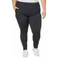 thumbnail image 4 of Mondetta Womens Midweight High Rise Jacquard Knit Legging, XX-Large, Black/Gray, 4 of 5