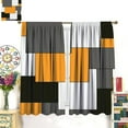 thumbnail image 6 of Yellow Sunflower Kitchen Curtains, Spring Floral Striped Farmhouse 3-Piece Kitchen Curtain Valance and Tiers Set 36 Inch Length, Rod Pocket Half Window Curtains for Cafe Living Room Bathroom, 6 of 6