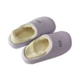 thumbnail image 4 of Womens House Cute Bear Slippers,Purple Memory Foam Plaid Scuff Non-Slip Soles Indoor Outdoor Comfortable Bedroom Winter Shoes Size 7, 4 of 7