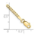 thumbnail image 2 of Primal Gold 14 Karat Yellow Gold 2.2mm Flat Beveled Curb Chain Bracelet, 2 of 4