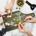 thumbnail image 4 of Brown and White Cutting Board, Anchor Motif Hand Drawing Boating Sketch Rustic Wooden Planks Coastal, Tempered Glass Cutting and Serving Board, Wine Bottle Shape, Taupe Coconut, by Ambesonne, 4 of 5