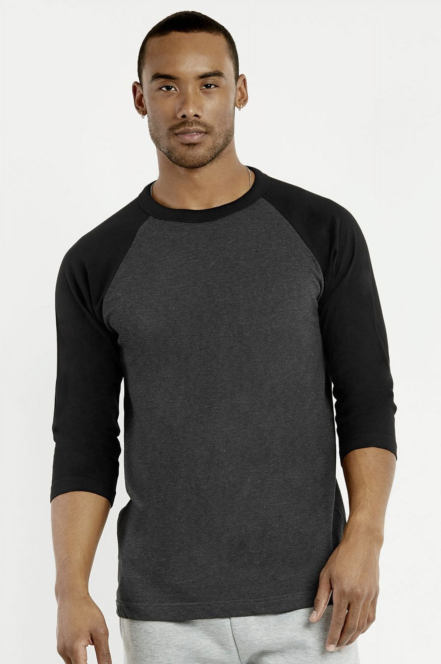 Top Pro Men's 3/4 Sleeve Crew Neck Raglan Jersey Baseball Tee Shirts (Single and Multi Packs Available)