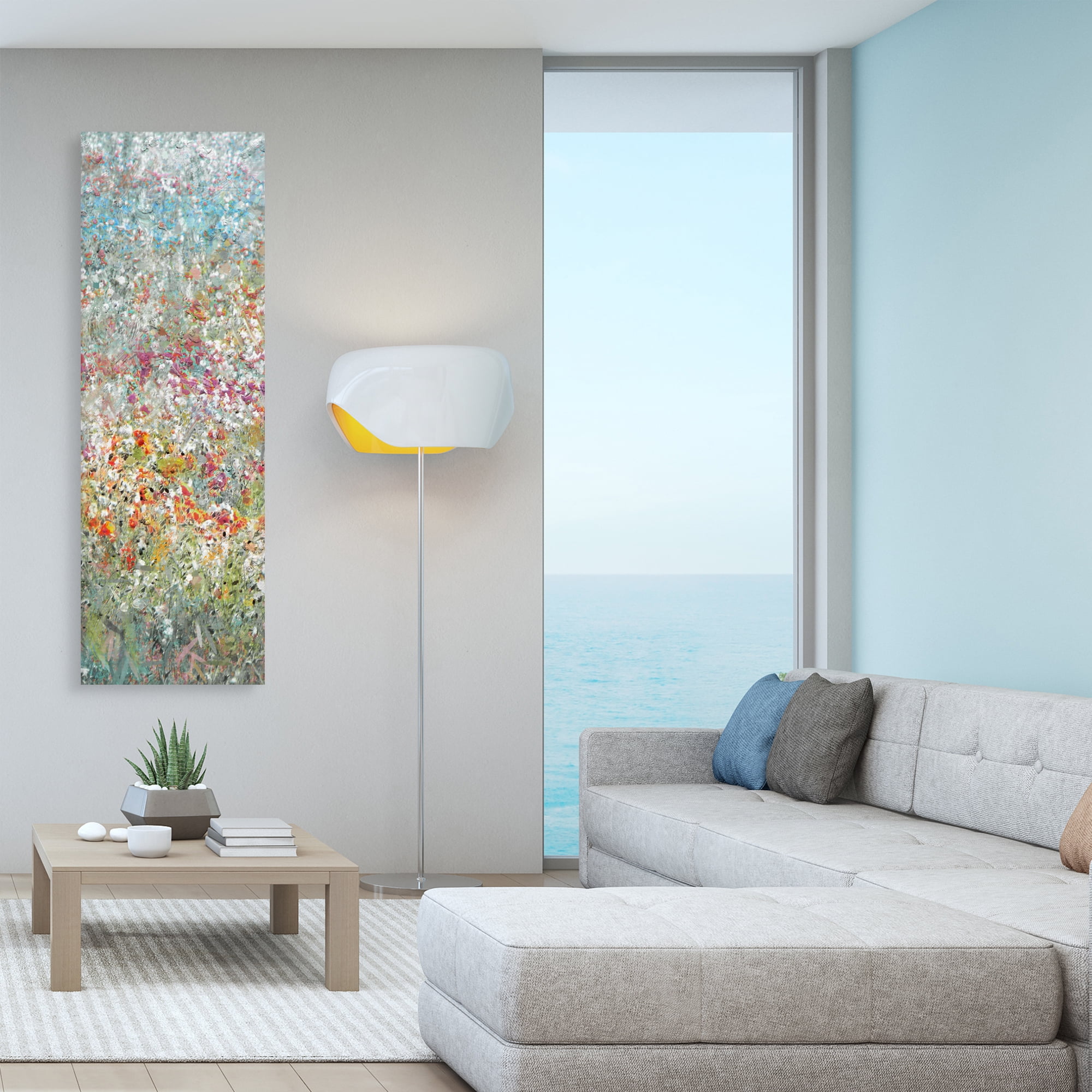 Flower Field Panel I by Studio Arts Canvas Art Print
