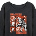 thumbnail image 3 of Marvel - Black Widow Grid - Women's French Terry Pullover Long Sleeve Shirt, 3 of 5