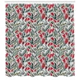 thumbnail image 3 of Ambesonne Retro Shower Curtain, Colored Boho Flowers Leaf, 69"Wx75"L, Grey and Hot Pink, 3 of 3
