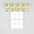thumbnail image 2 of Ambesonne Floral Window Valance, Linear Style Circles Flowers, 54" X 18", Pale Yellow Charcoal Grey, 2 of 3