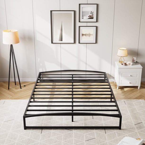 25 cm Full Estructura de Cama Plataforma Metálica de Alta Resistencia, Base para Colchón Convexa Antideslizante, Sin Ruido, Sin Necesidad de Box Spring