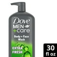 thumbnail image 3 of Dove Men+Care Extra Fresh Refreshing Hydrating Face and Body Wash, 30 fl oz, 3 of 8