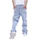 thumbnail image 4 of Pantalones vaqueros largos para hombre, informales, de pierna recta, con bolsillos, cremallera y botones, con parches, 4 of 6