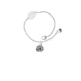 thumbnail image 2 of Delight Jewelry Silvertone Small Bulldog - Mascot - Silvertone Leaf Delicate Bracelet, 6.25+1.75", 2 of 4