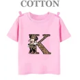 thumbnail image 2 of Camiseta de algodón con el alfabeto H-N de Disney Mickey, moda de verano, informal, para niños y niños, camisetas de manga corta con cuello redondo, 2 of 5
