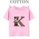 thumbnail image 2 of Camiseta de algodón con el alfabeto H-N de Disney Mickey, moda de verano, informal, para niños y niños, camisetas de manga corta con cuello redondo, 2 of 5