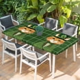 thumbnail image 2 of St. Patrick's Day Table Cloths for 4 Foot Rectangle Tables, Green Shamrock Kitten Cats Hat Buffalo Plaid Patio Waterproof Elastic Fitted Tablecloths, Washable Rectangular Table Cover for Camping, 2 of 8