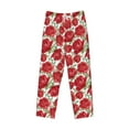 thumbnail image 4 of Goofa Rose Flowers Printed Soft Pajama Pants for Men, Wide Leg Comfy Casual Lounge Yoga Pants-X-Large, 4 of 9