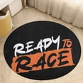 thumbnail image 6 of Ready To Race White And Orange Round Carpet Circle Rug Outdoor Patio Area Rug Washable Large Area Rugs Hallway Room Decor Fitness Mats, 6 of 8