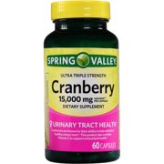 Spring Valley Ultra Triple Strength Cranberry Capsules, 15,000 mg, 60