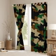thumbnail image 3 of jejeloiu Rustic Mallard Duck Black Out Curtains,Green Brown Camo Curtains Pack of 2 (42x63 Each) For Boys Women, 3 of 6