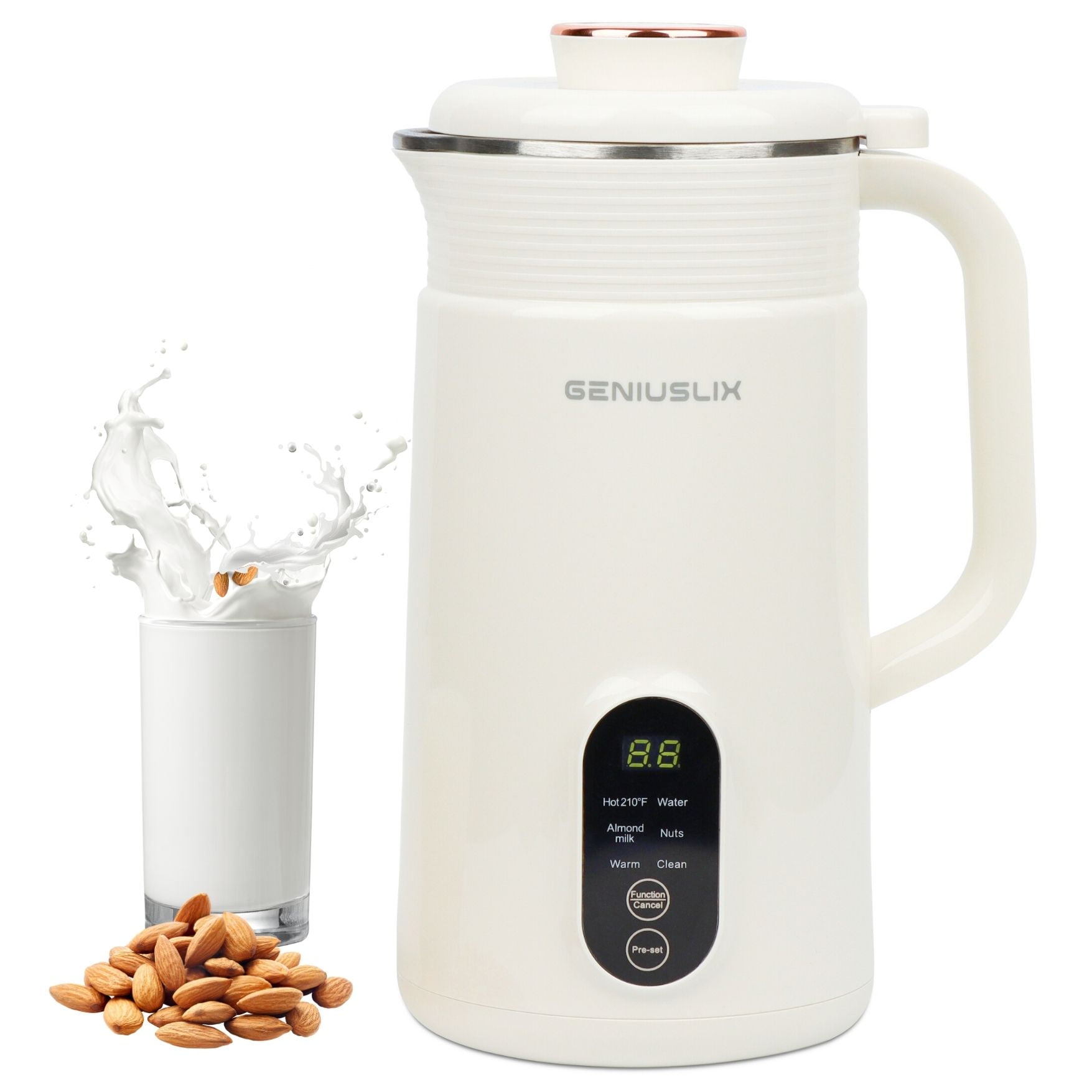 Geniuslix Automatic Vegan Nut Milk Maker Machine 24 oz Auto Clean